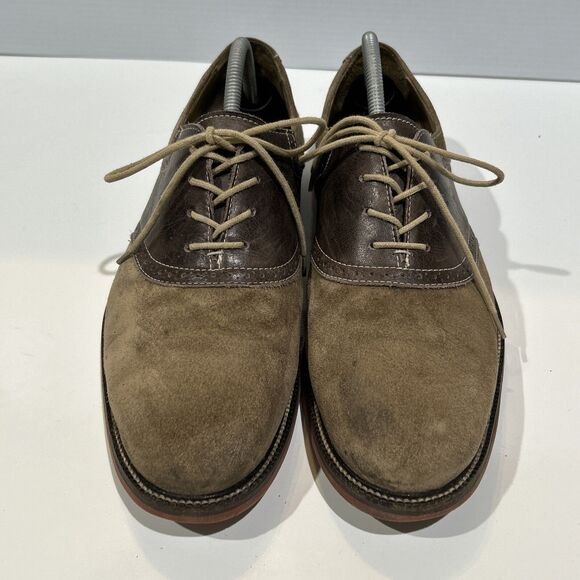 1901 Nordstrom Shoes Saddle Up Men 10.5 Leather Suede Oxford  M23109 Brown Tan main image 5